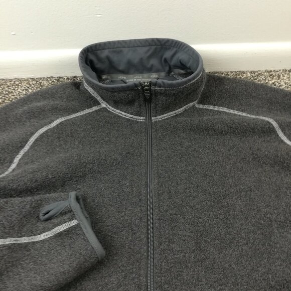 Kuhl Jacket Alfpaca Mens 2XL Fleece Gray Full Zip Thumb Holes - Picture 2 of 8